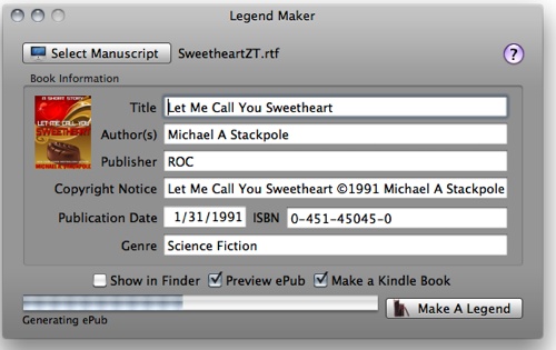 Legend Maker 1.0 for Mac converts Books for iPad, Kindle, ePub devices