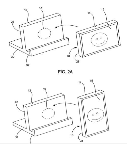 Apple patent shows horizontal/vertical docking station