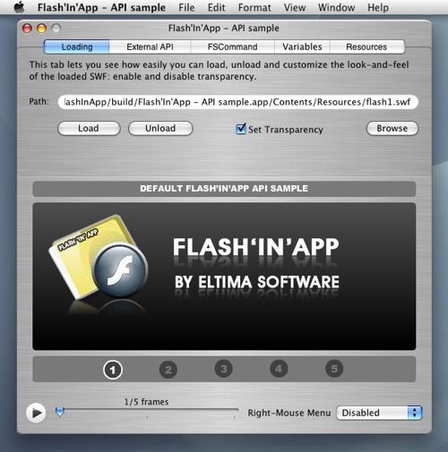 Embed Flash movie in a Mac app with Flash’In’App Cocoa framework