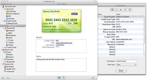 Ilium Software releases eWallet for Mac OS X