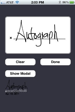 Ten One Design offers Autograph iOS Library