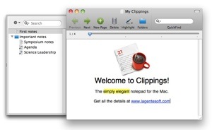 Clippings is new note pad for Mac OS X