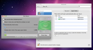 Disk Alarm alerts Mac users before the hard drive is full
