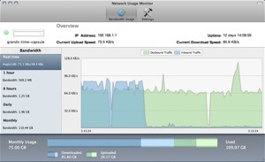 NetUse lets you monitor network traffic on the Mac
