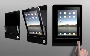 iRoom is motorized, in-wall, iPad mounting solution