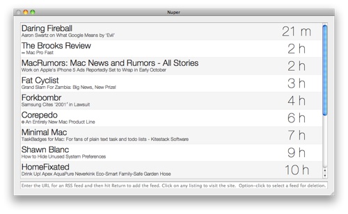 Nuper is new blog subscription app for Mac OS X