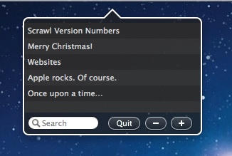 Scrawl is iCloud note-taking app for Mac OS X