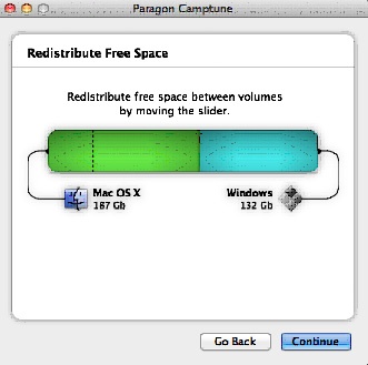 Camptune X for Mac lets you redistribute free space