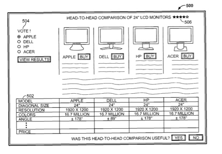 Apple patent is for online head-to-head comparisons