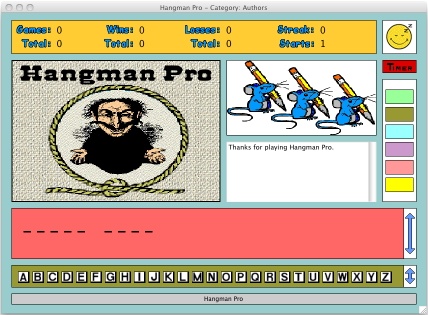 Hangman Pro hanging out on the Mac