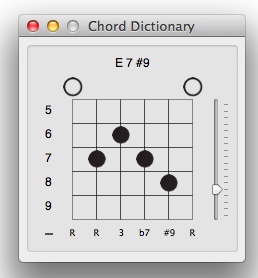 Chord Dictionary for OS X offers reverse chord lookup