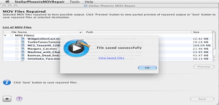 Stellar lets you repair Apple Quick Time Player .MOV files