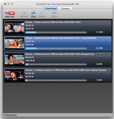 Enolsoft Free YouTube Downloader HD comes to Mac OS X