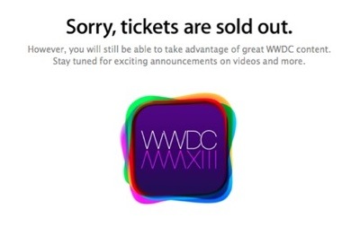 Apple WWDC 2013 has sold out of tickets