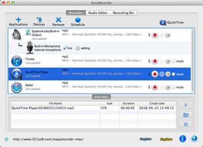 iEasyRecorder is new audio recording software for the Mac