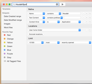 Kool Tools: HoudahSpot 4.0 for Mac OS X