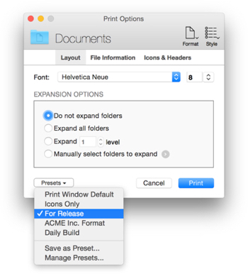 Print Window gets full Mac OS X Yosemite support