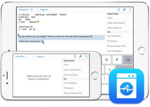 Clean Text is an iOS tool for web masters, graphic designers, and more