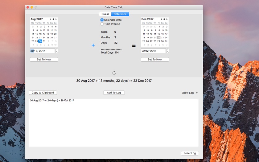 Date Time Calc for macOS revved to version 2.2.1