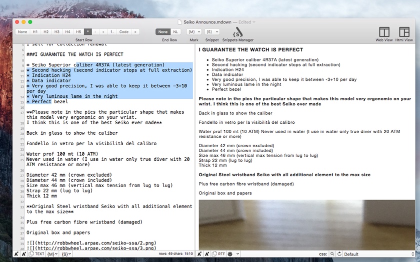 Tension Software updates Easy Markdown for the Mac to version 1.6.1