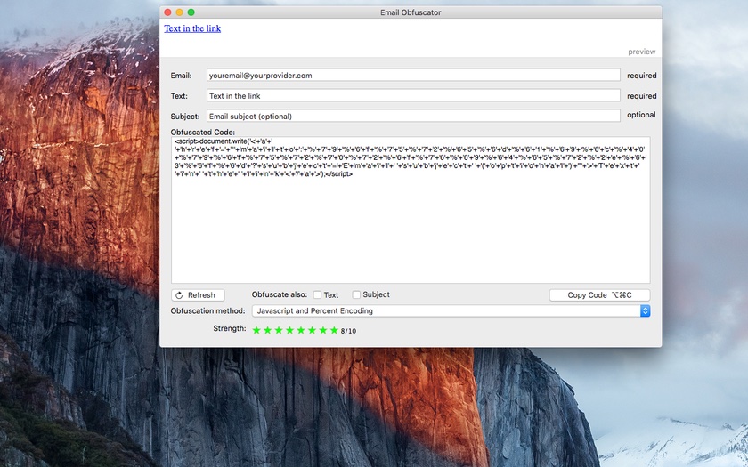 Email Obfuscator for Mac updated to version 1.3.2