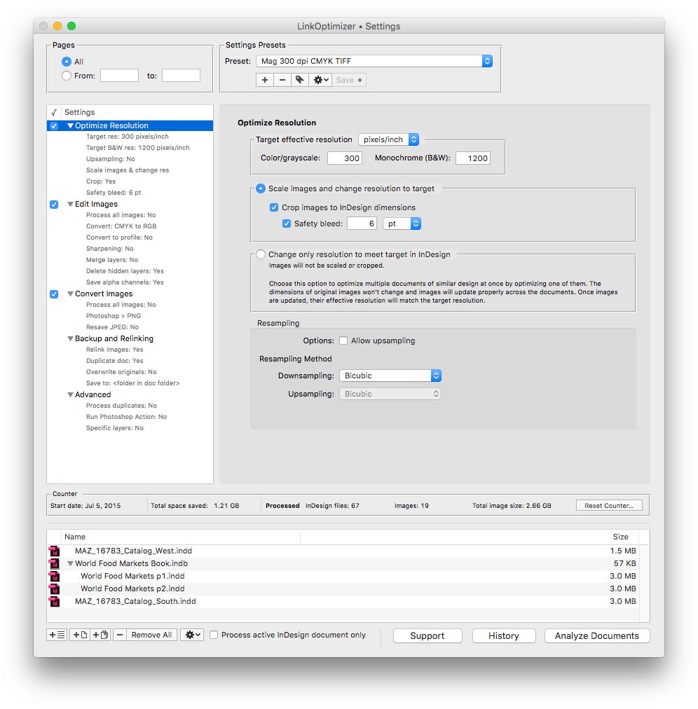 LinkOptimizer for InDesign 5.2.8 improves access to variable name tokens