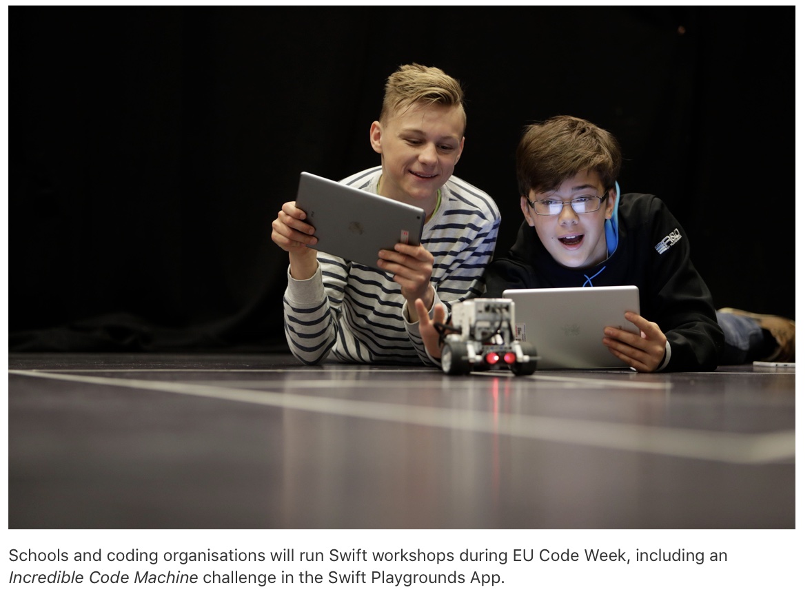 Apple to offer free in-store coding sessions throughout Europe for EU Code Week