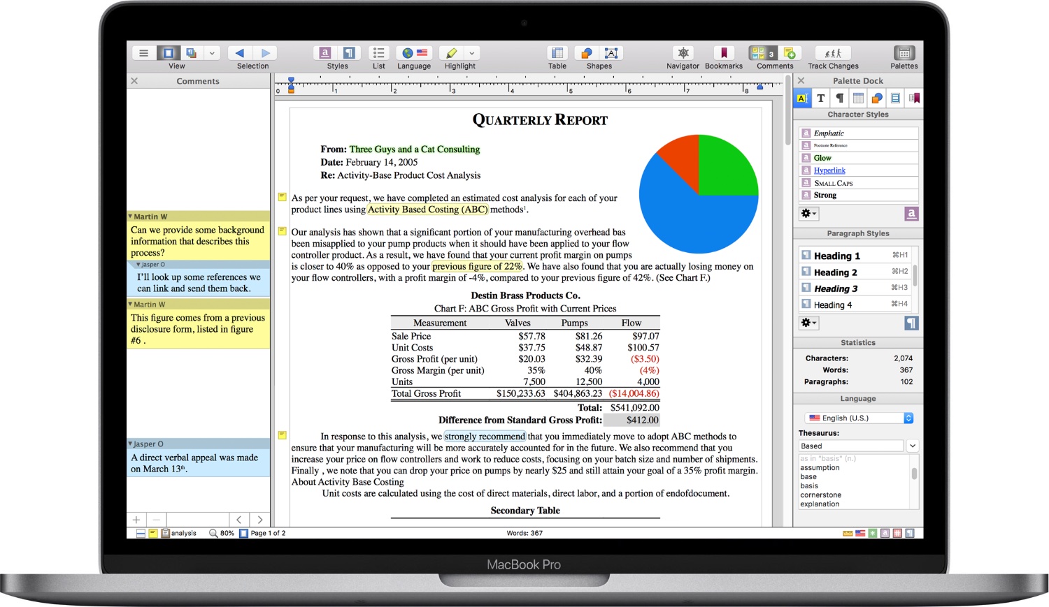 Nisus Writer Pro for the Mac updated to version 3