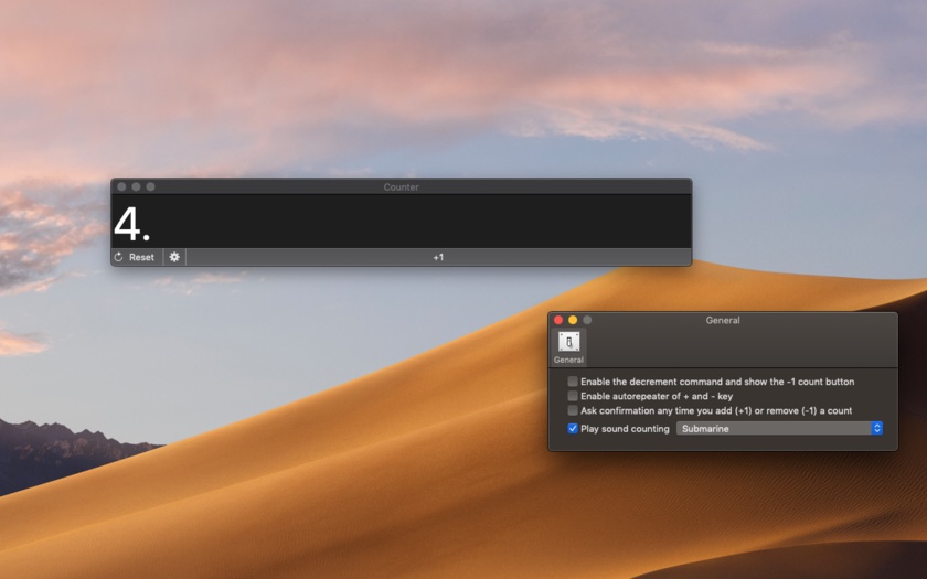 Counter 1.2 is optimized for macOS Mojave