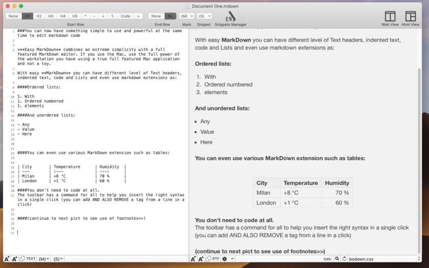 Easy Markdown 1.8.1 for macOS offers editor improvements, more
