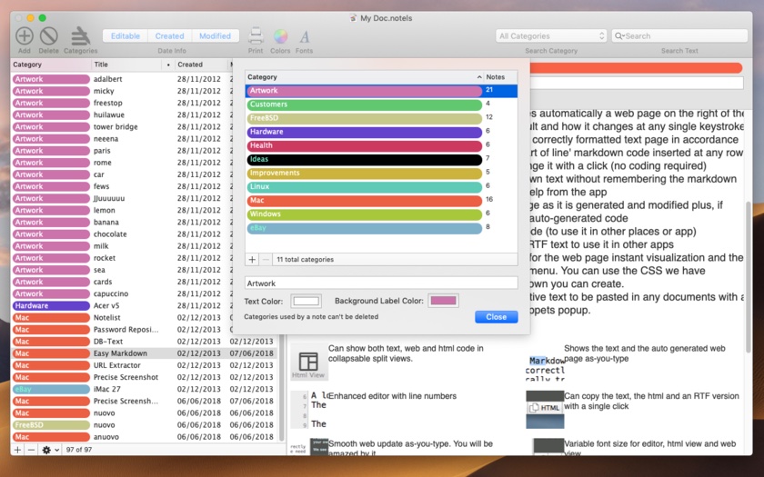 Notelist for macOS gets a maintenance upgrade