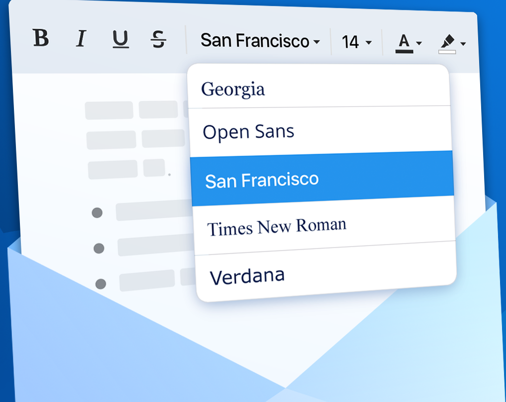 Spark now comes with a variety of fonts for your emails