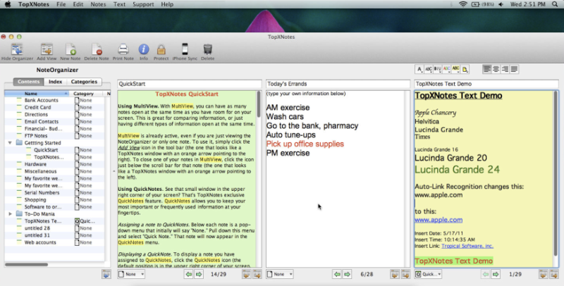TopXNotes for macOS revved to version 2.0