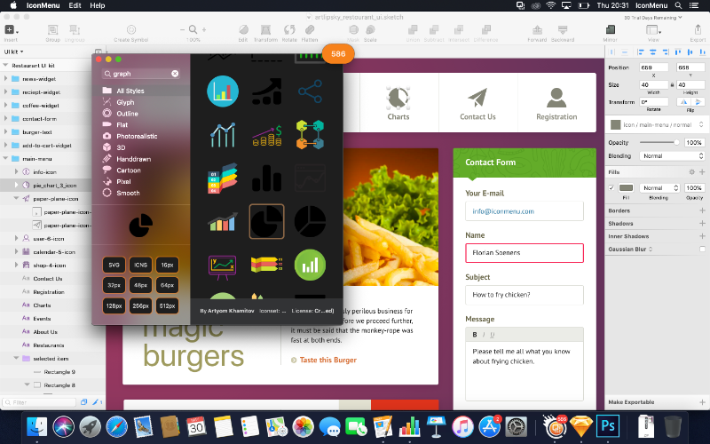 IconMenu is a new icon search tool for the Mac