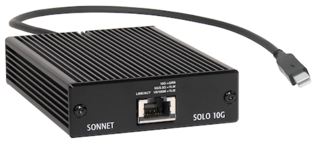 Sonnet announces Thunderbolt 2 to 10 Gigabit Ethernet Adapter