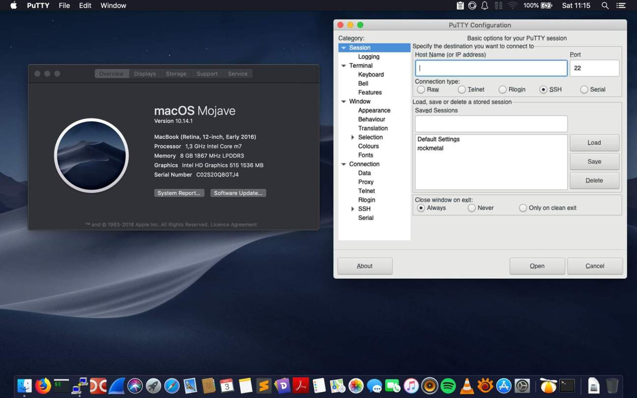 Putty for macOS upgraded to version 9.1.1