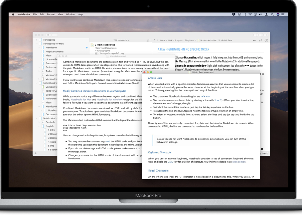 Notebooks 2.0 now a native Mac app