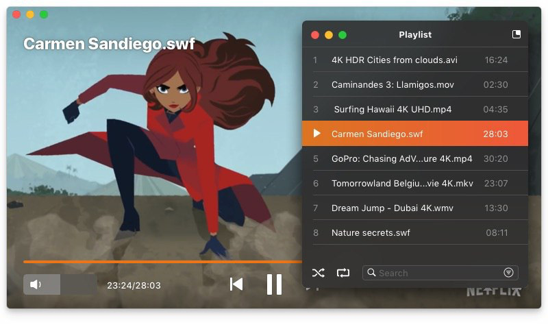 El Media Player 7.4 for macOS features internal browser improvement