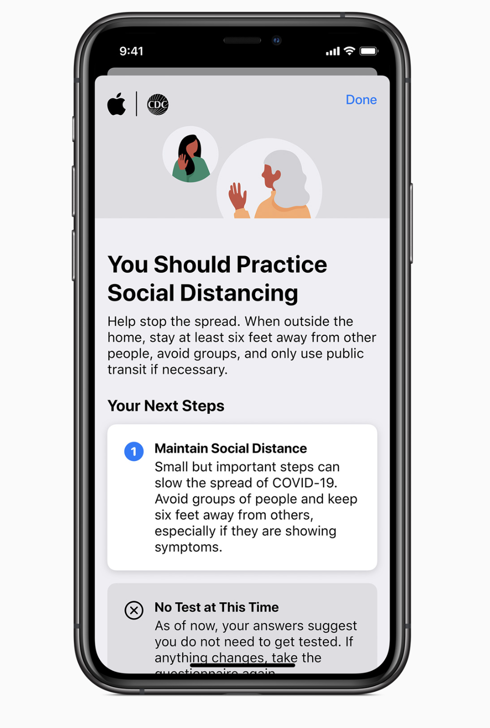 Apple releases new COVID-19 app, website based on CDC guidance