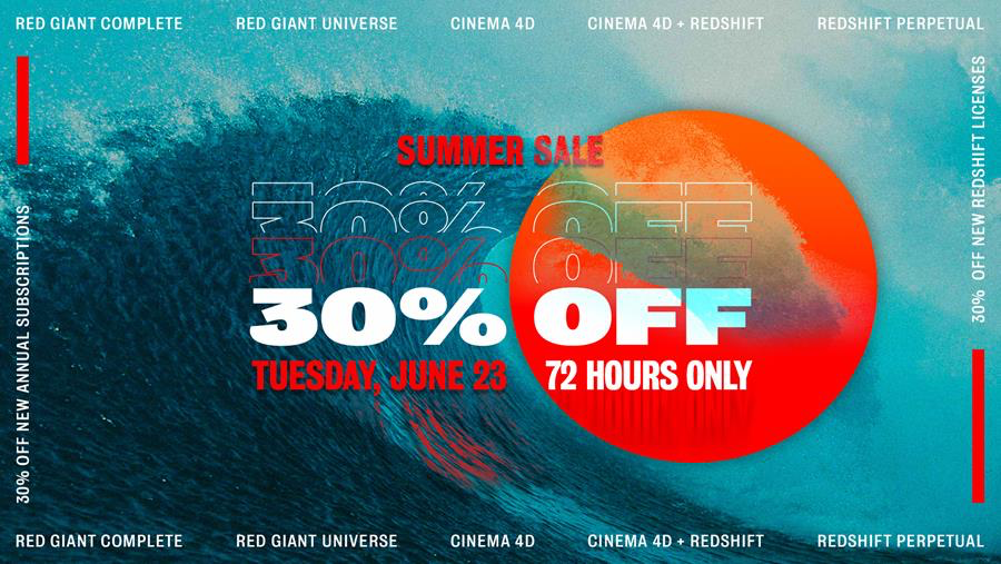 Maxon, Red Giant, Redshift announce summer sale