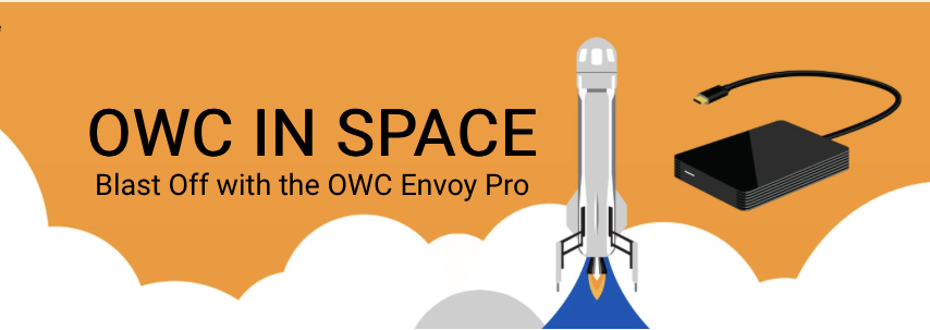 OWC sending customer content to outer space on the Envoy Pro