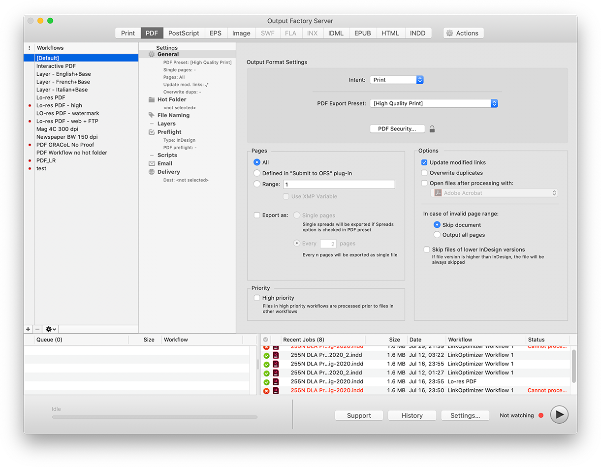 Output Factory Server 3 for InDesign Is Released for Public Beta Testers