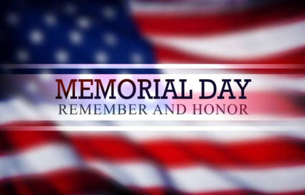 Have a blessed Memorial Day