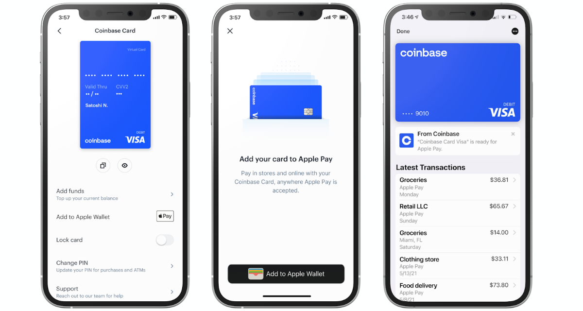 You can now use your Coinbase Card with Apple Pay