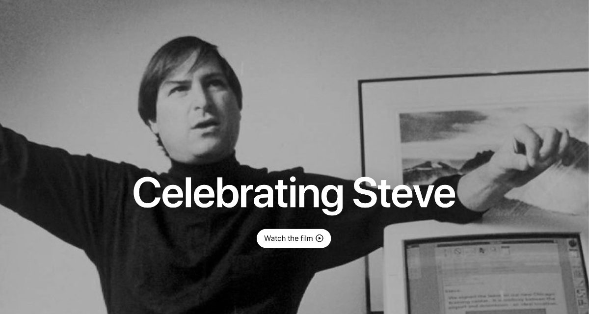 ‘Celebrating Steve’ commemorative homepage honors the late Steve Jobs