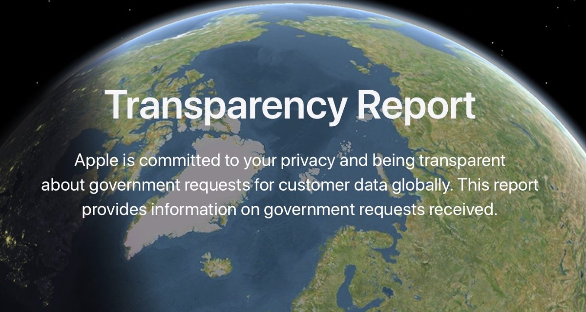 Apple releases Transparency Report for second half of 2020