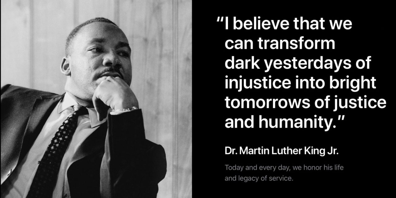 Apple publishes full page tribute to Dr. Martin Luther King