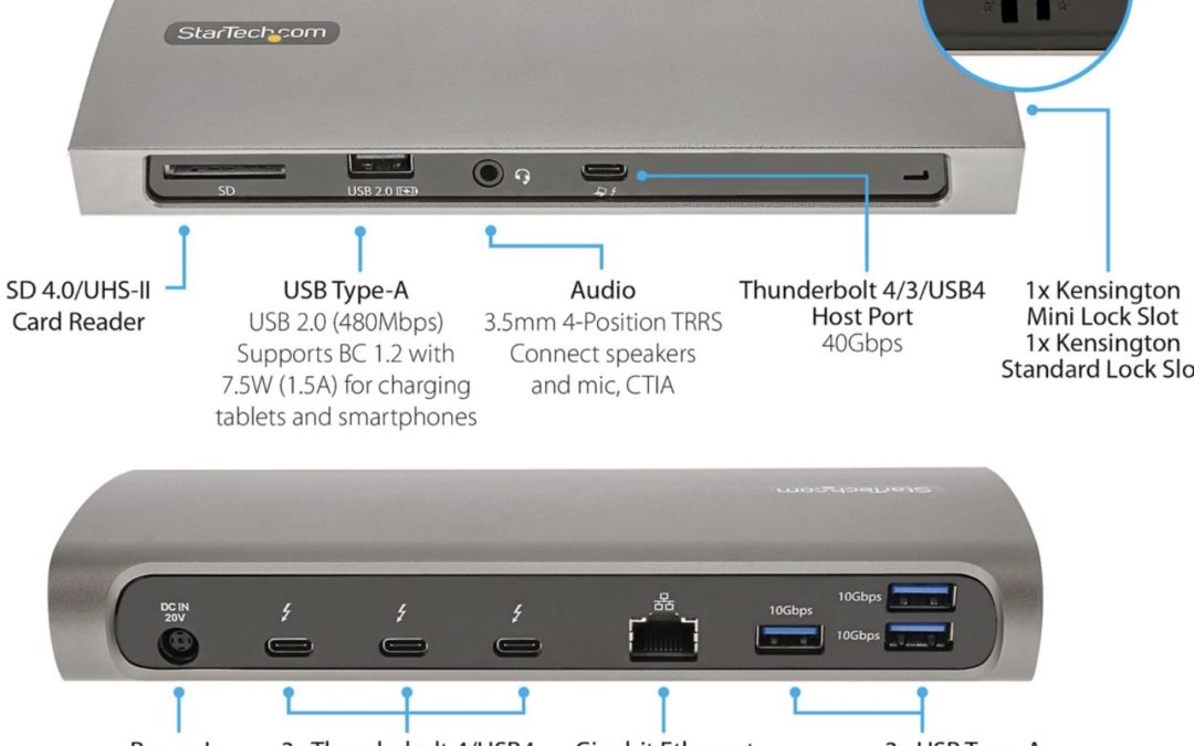 StarTech introduces Thunderbolt TB4CDOCK laptop docking station