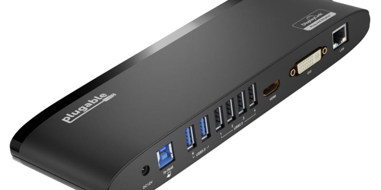 Plugable USB 3.0 Dual Monitor Horizontal Docking Station offers inexpensive two-screen set-up