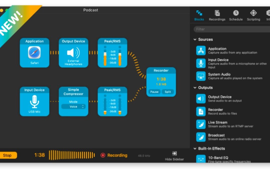 Audio Hijack 4 for macOS boasts over 100 enhancements